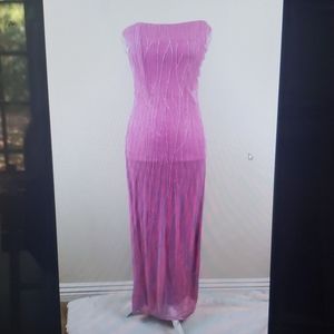 Jessica McClintock pink strapless dress. Sz 7